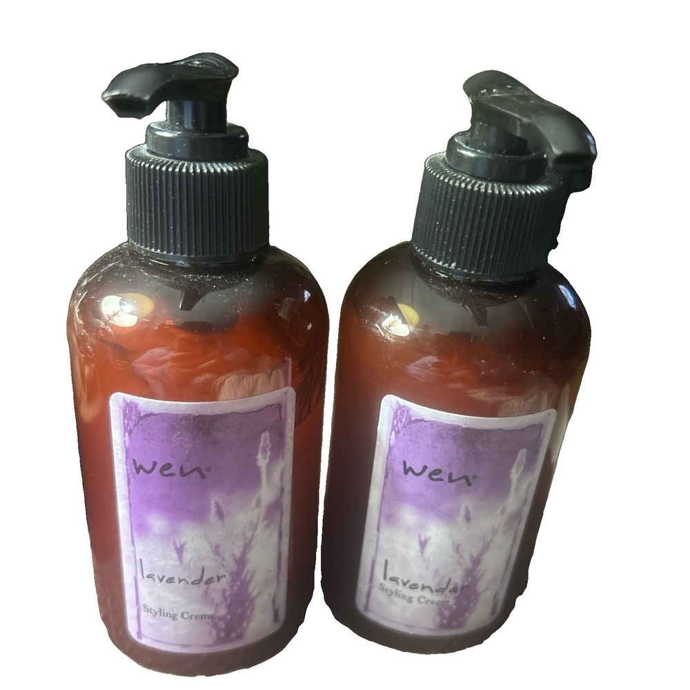 Unopened Wen 2 6oz Bottles Of Lavender Styling Crème & Replenishing Treatment